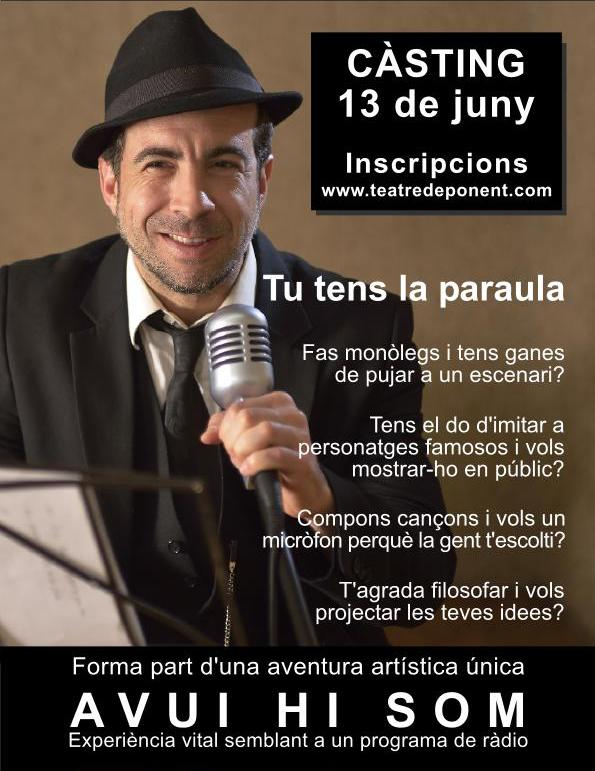 Càsting obert per participar en un espectacle de ràdio - teatre