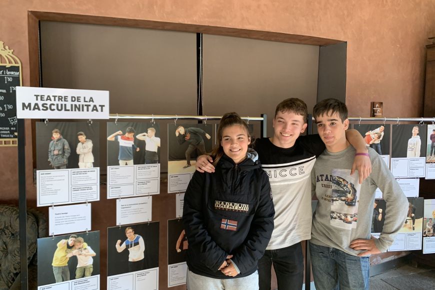 Tres dels joves participants al taller Coenzims Tres dels joves participants al taller Coenzims